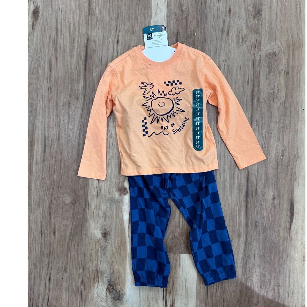NWT Member's Mark Boys Play Set Pants T-Shirt Size 5T